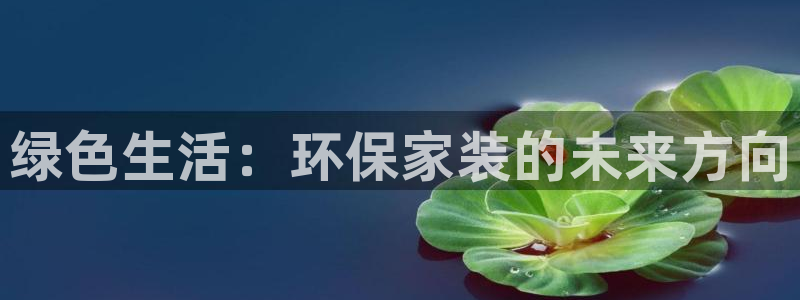 杏宇平台是真的吗：绿色生活：环保家装的未来方向
